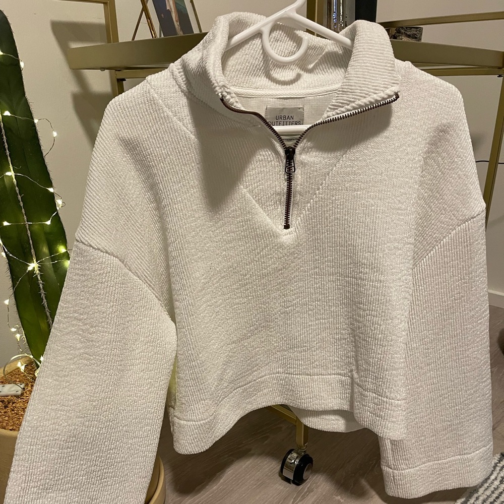 Urban outfitters cropped half zip